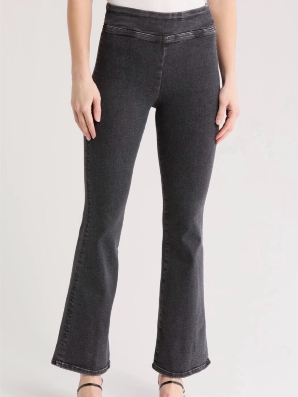 Frame Jet Set Flare Gray Stretch Jeans Women’s Size 1 (one size fits most 23-29)